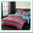 Colourful Boho Chic Queen Comforter Set - 3 Piece Reversible Bedding Retro Print. Soft Microfiber, All Season Bed Set for Bohemian Style Bedroom.