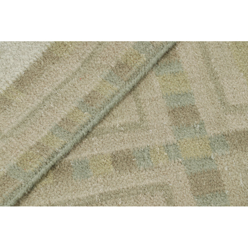 Scandinavian Wool Geometric Area Rug, Rectangle 5' x 7'