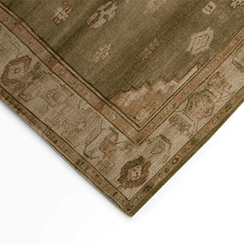 Tapis intérieur et extérieur brun Overdyed