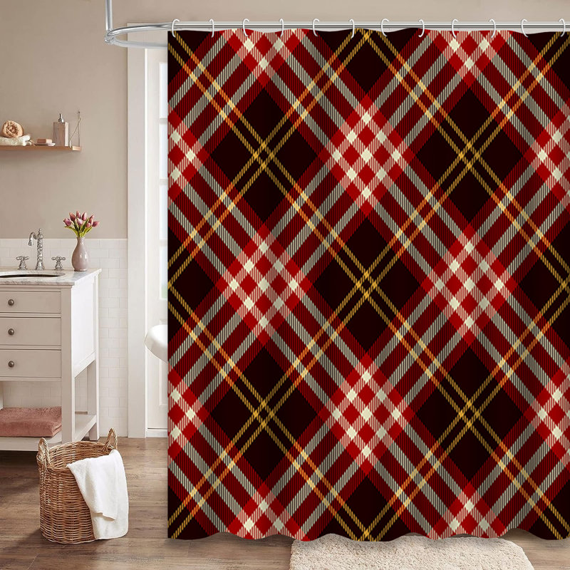Rideau de douche Tartan, L 72 po x l 72 po