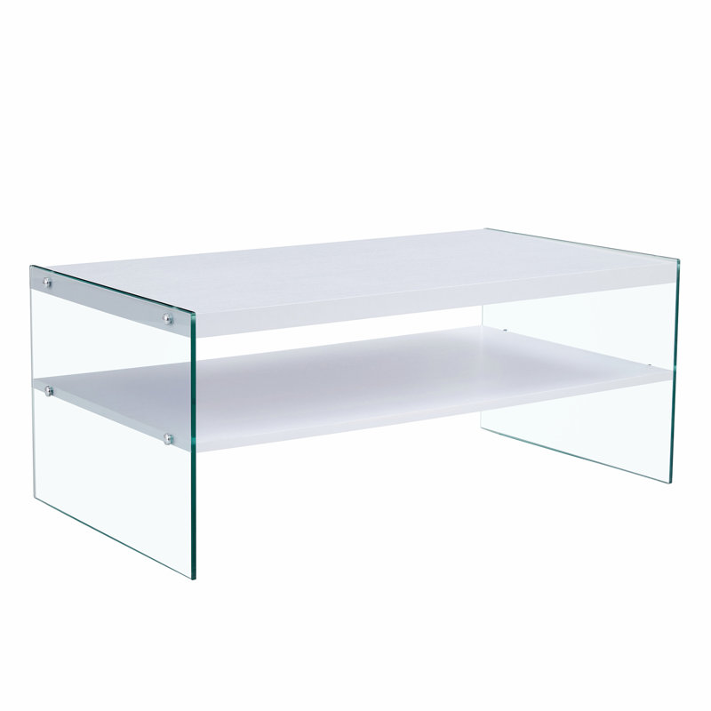 Table basse polyvalente à double couche rectangulaire pour divers réglages