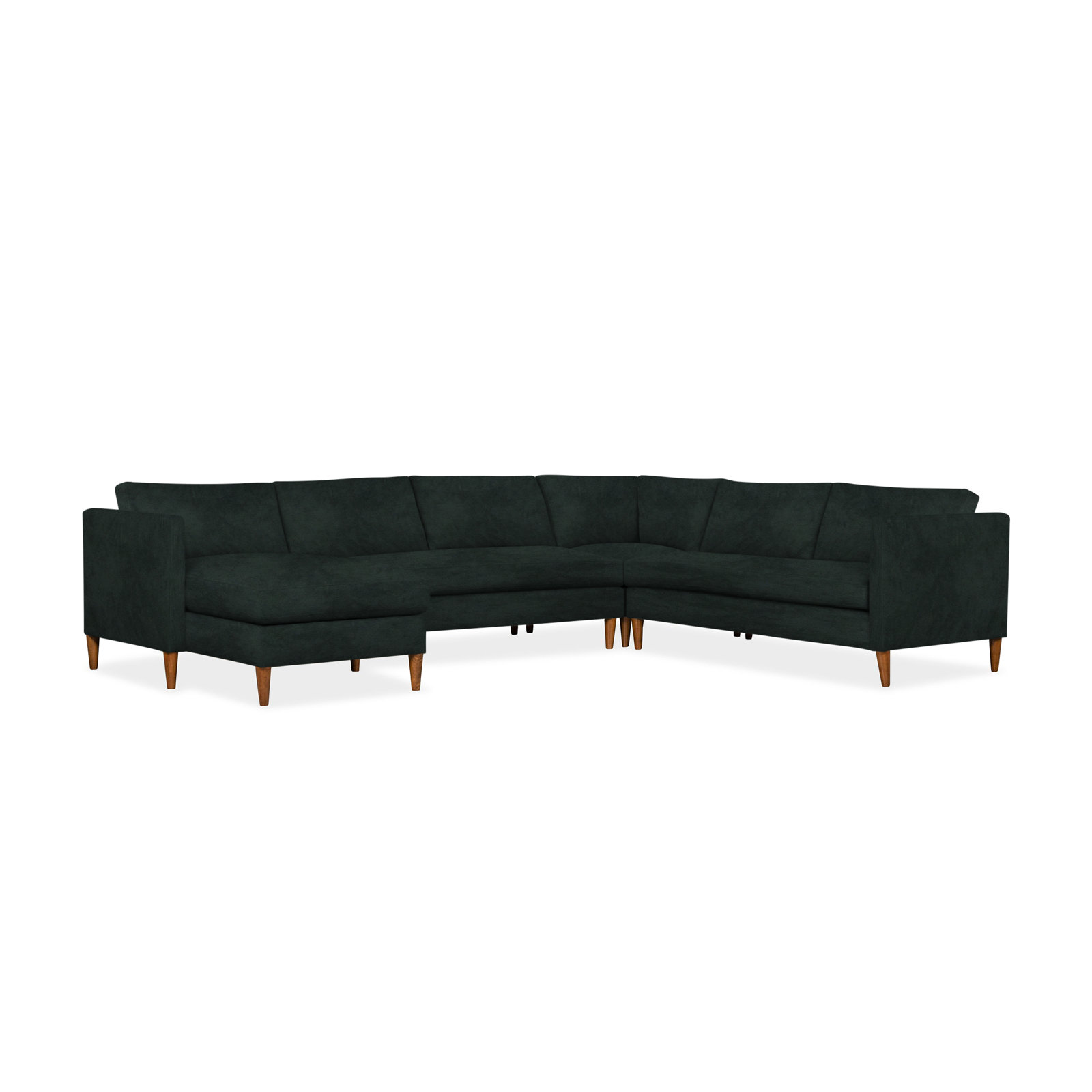 Clifford Chaise Sectional, Bella Hunter Performance Velvet, Left Hand Facing