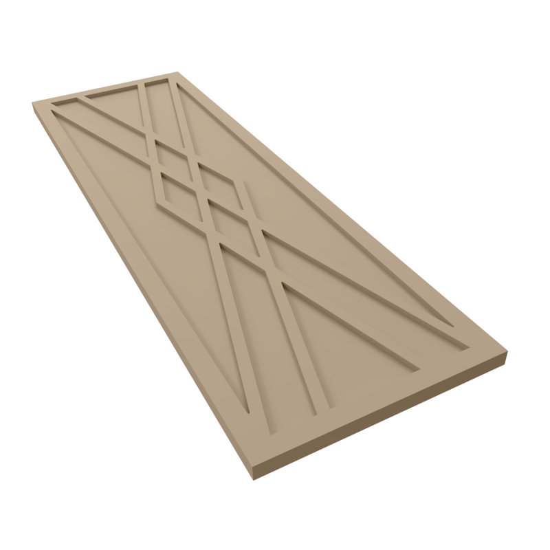 Volets de style moderne EnduraCore Composite Florence, L 15 po, Avec une couche d'apprêt, H 59 po