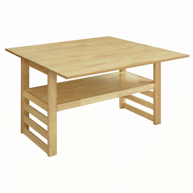 Versatile Extendable Dining Table Set with Storage and Sturdy Frame for Compact Spaces, Natural, Beige