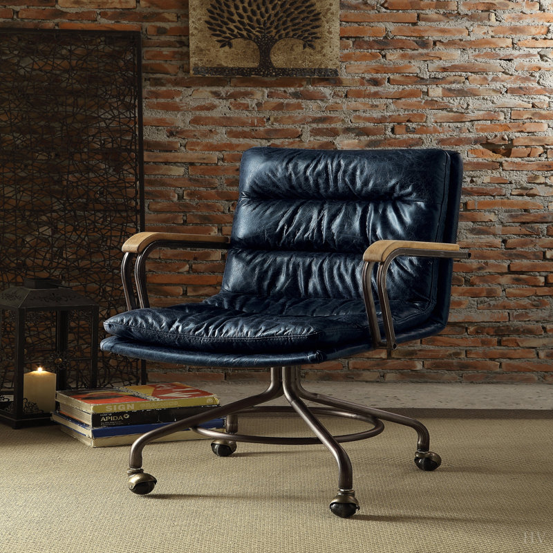 Chaise de bureau en cuir Grain