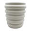 Vase de table Singita fabriqué à la main en céramique / porcelaine - Accent sculptural blanc moderne-700720739
