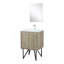 Meuble-lavabo de salle de bain 24 po X P 20 po D, comptoir en quartz, ensemble de robinet en métal Miroir