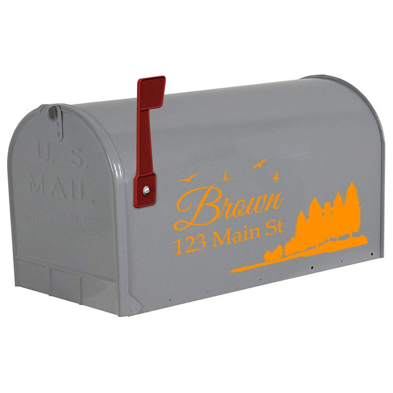 6.5'' H Vinyl Self-Adhesive House Letter, Orange