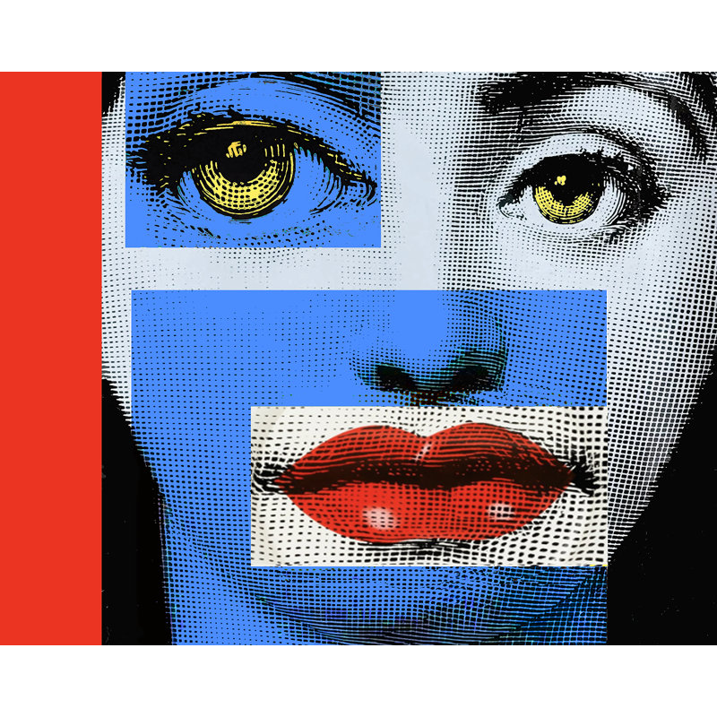 Botched 14 Print by Jeffrey Goodman, 36" H x 45" W x 1.5" D, Glass Coat
