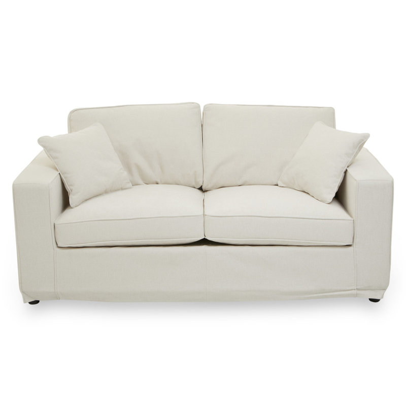 Grace-Olivia Cotton Blend Sofa, Cream, 2