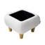37cm Wide Rectangle Solid Colour Standard Ottoman