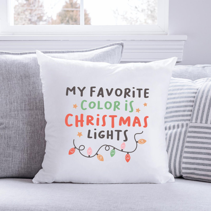 Coussin décoratif en polyester ChristmasCuteQuotes-10, 14 po x 14 po
