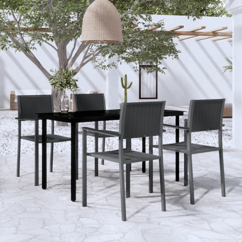 Rectangular 35.1" Long Dining Set with Cushions, 4, 31.5" table length