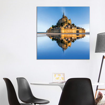 Mont Saint Michel Reflections Normandy France by Susanne Kremer - Wrapped Canvas Gallery-Wrapped Canvas Giclée