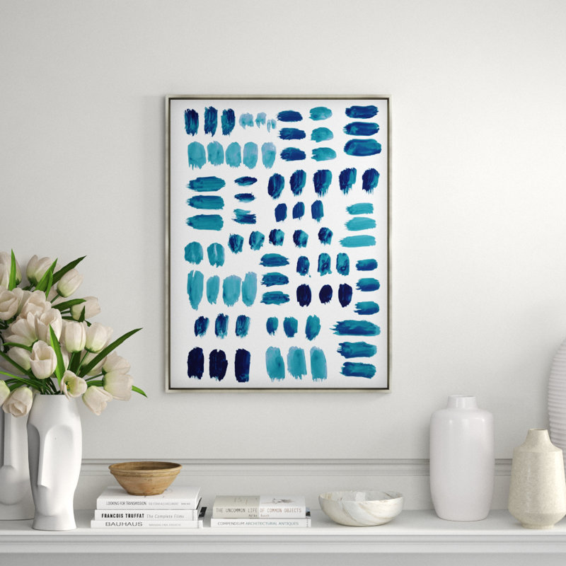 Blue Arrangement III Print by Guseul Park, 49.5" H x 37.5" W x 1.5" D, Image Brush Gel