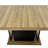 Rectangle Extendable Dining Table For 6-10 People Aged Effect Wood And Black 160-200 Cm-385511741