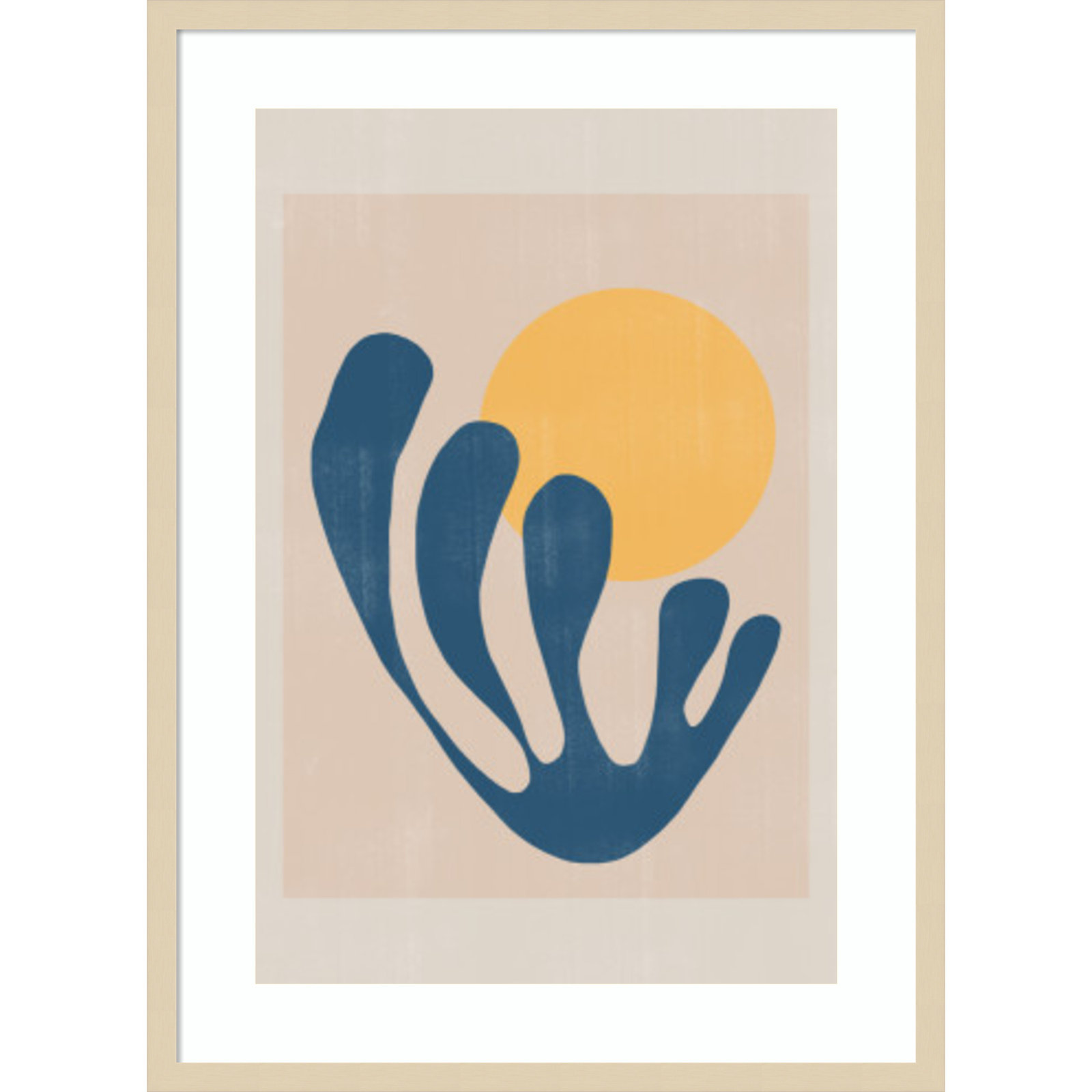 Modern Plant No 1 by The MIUUS STUDIO Wood Framed Wall Art Print, Brown , 33" H x 24" W