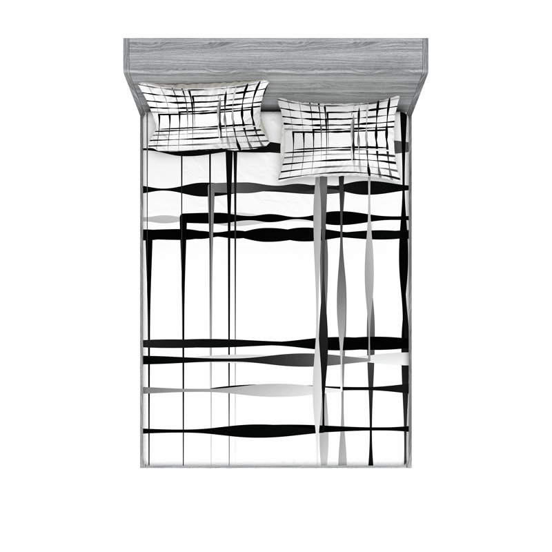 Drap-housse et taie décorative Ambesonne, Ensemble de draps pour lit double + 5 pièces supp