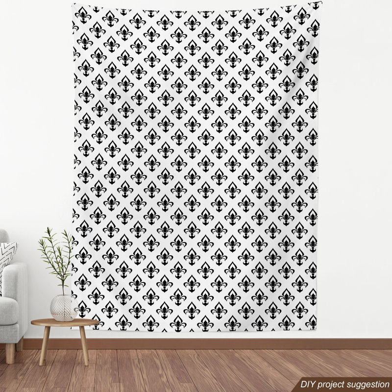 Tissu fleur de lis, l 36 po x L 360 po