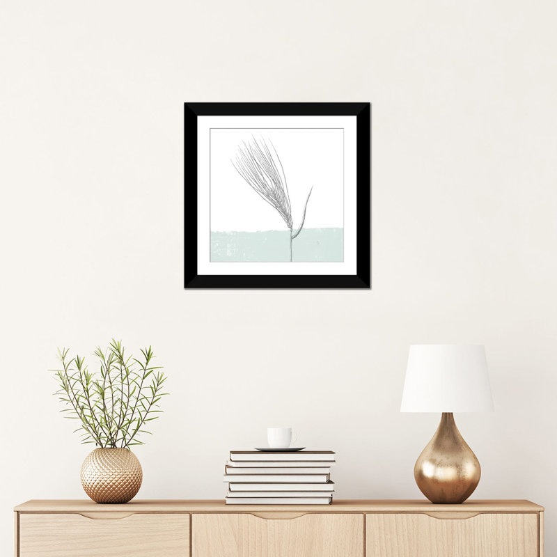 « orge », impression sur toile, Papier avec cadre noir, H 24 po x l 24 po x P 1 po, Blanc