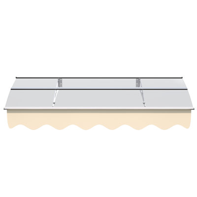 59" Wide X 34" Deep Awning Canopy - Polycarbonate & Aluminum Snow Resistance Protected Modern Look Alloy Construction