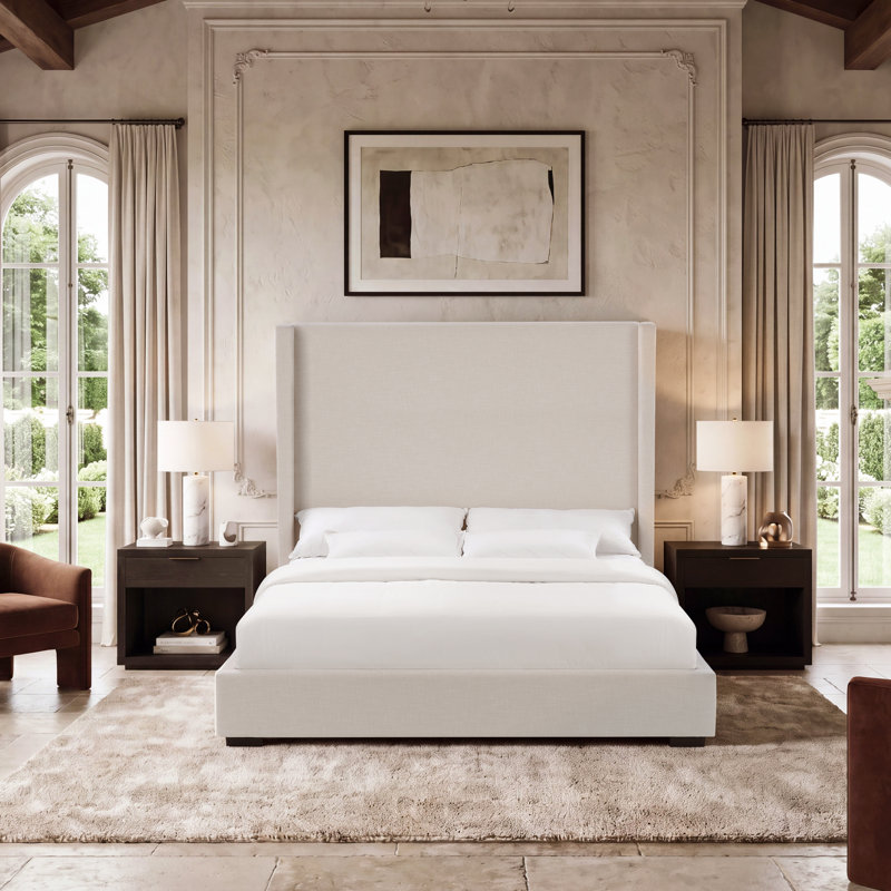 Hampton 62" Tall Headboard Upholstered Bed, Queen