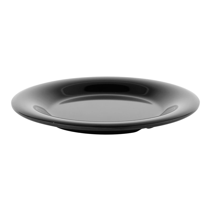  Assiette à salade ou à dessert en mélamine 7,5 po, 4 pièces, Noir
