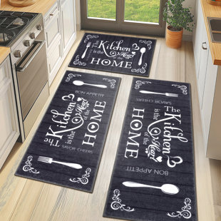 Machine Washable Non-Slip Kitchen Mat (Set of 3)