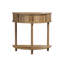 31,5 pouces cannelé demi-lune console de table de ferme en noyer avec canapé et table de décor d'entrée moderne pour vestibule de salon