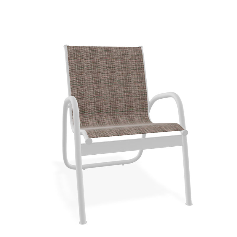 Fauteuil de patio Gardenella, Taupe Harper Sunbrella®, Blanc texturé