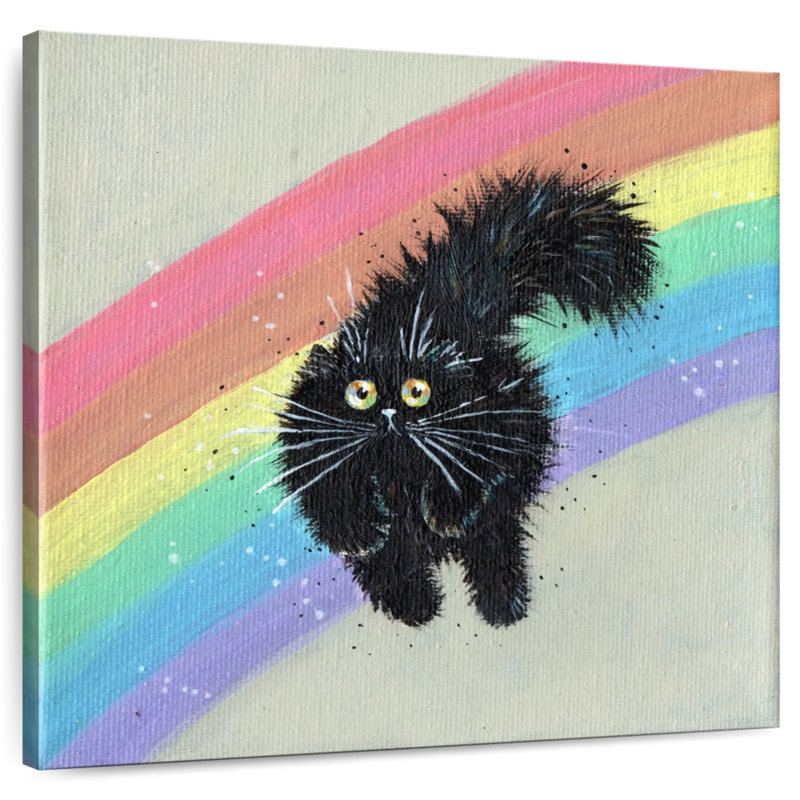 Chat noir Brampt arc-en-ciel