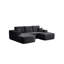 Canapé modulaire gris confortable, tissu moelleux, design moderne pour les espaces de vie