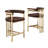 Leathaire Barstool With Matte Chrome Frame-724134715