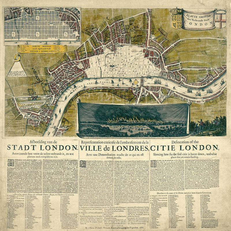 Map Of London by Gustav Klimt - Wrapped Canvas Print, 70cm H x 70cm W x 4cm D