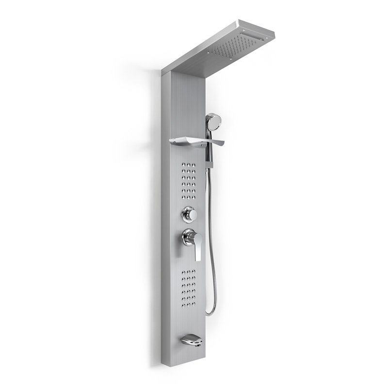 Restivo Shower Tower Panel, Silver