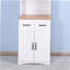 Armoire de cuisine en bois avec garde-manger blanc