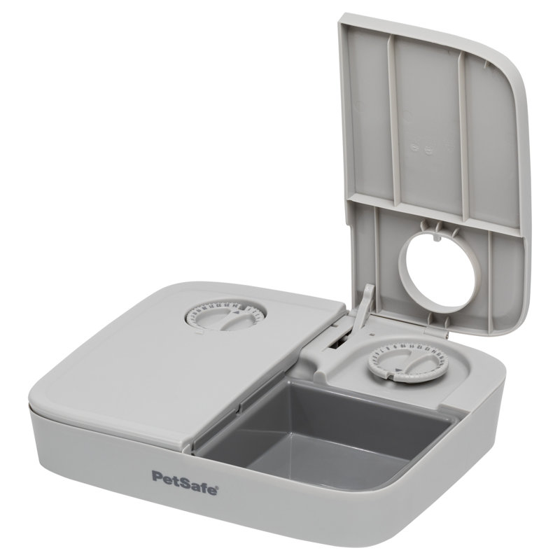 Gray 24oz Automatic 2-Meal Pet Feeder