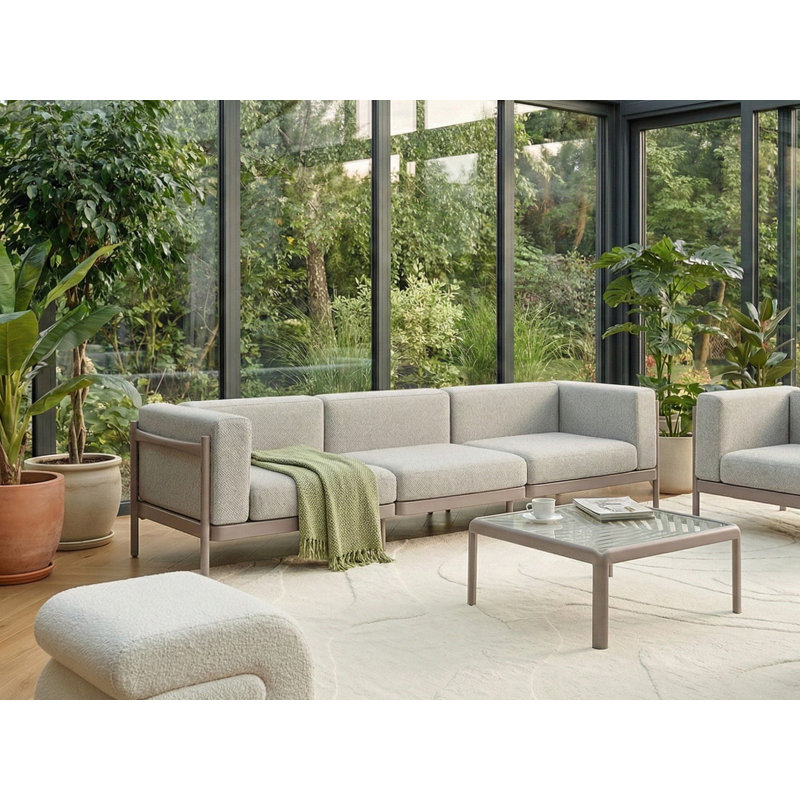 Garden Sofa Extension Module FERRETTI Taupe