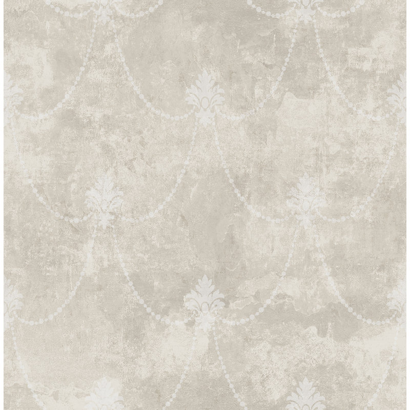 Rouleau de papier peint L 33 po x L 20,5 po Ferranti Small, Gris/blanc