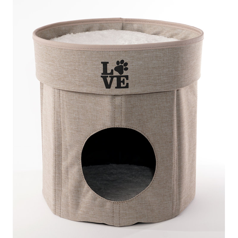 Lucea 2-Tier Collapsible Cat Cave, Natural