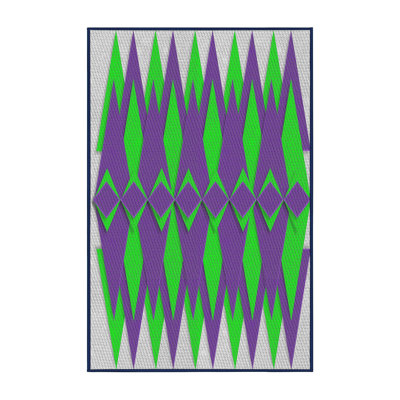 Tapis mauve à motif géométrique Knowle