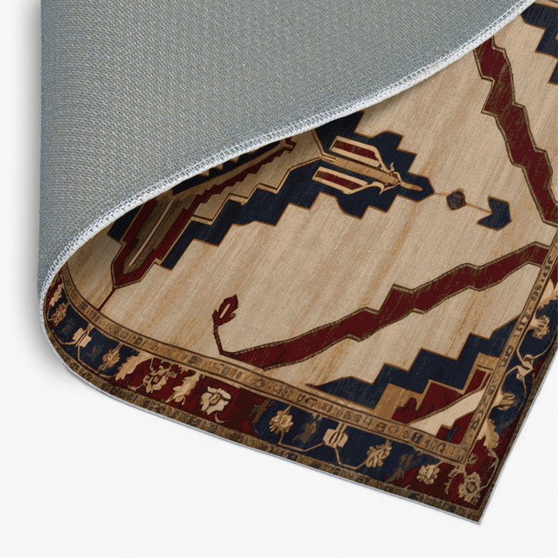 Tapis d'intérieur et d'extérieur persan beige, Rectangulaire 2 pi x 3 pi