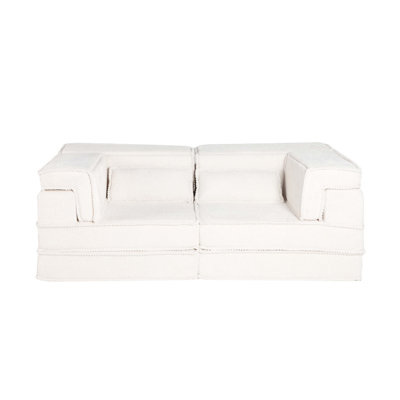 Compression Mahjong Sofa,Convertible Floor Sofa Bed,DIY Boneless Modular Sectional Sofa,No Assembly Required,Circle Fleece Fabric,Modern Oversized Loveseat