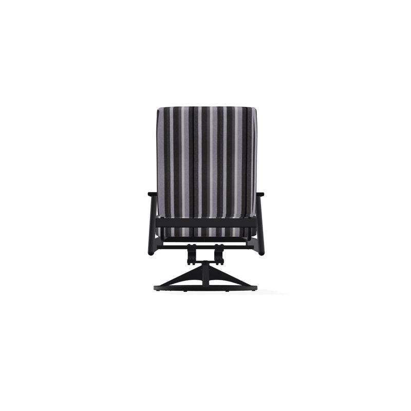 Welles Cushion Deep Seating Swivel Rocker, Black, Sensory Granite