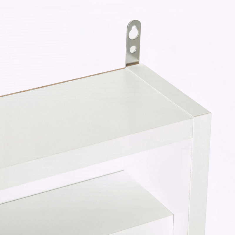 Vitrine à 5 niveaux avec tablettes réglables, Blanc