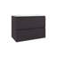 Meuble-lavabo avec lavabo, 2 tiroirs, wengé noir-1058831207