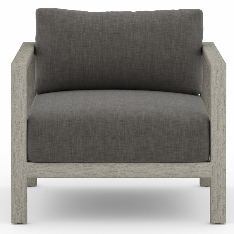 Sonoma Outdoor Teak Lounge Chair, Weathered Gray, Gray