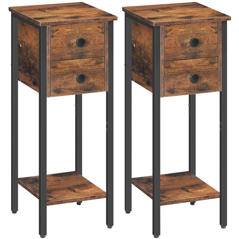 Andis 25cm W Metal Bedside Table