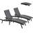 2 PCS All Weather Pool Lounge Chairs Ergonomic Design With Adjustable Backrest-280123599