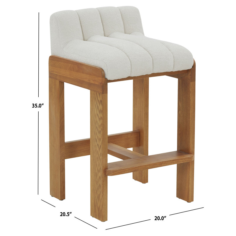 Zayne Boucle, Noyer, Tabouret de bar (hauteur du siège 28 po)